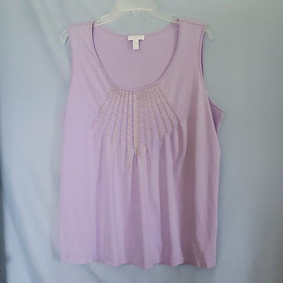 Charter Club Lavender Tank Size 1X - Picture 1 of 6